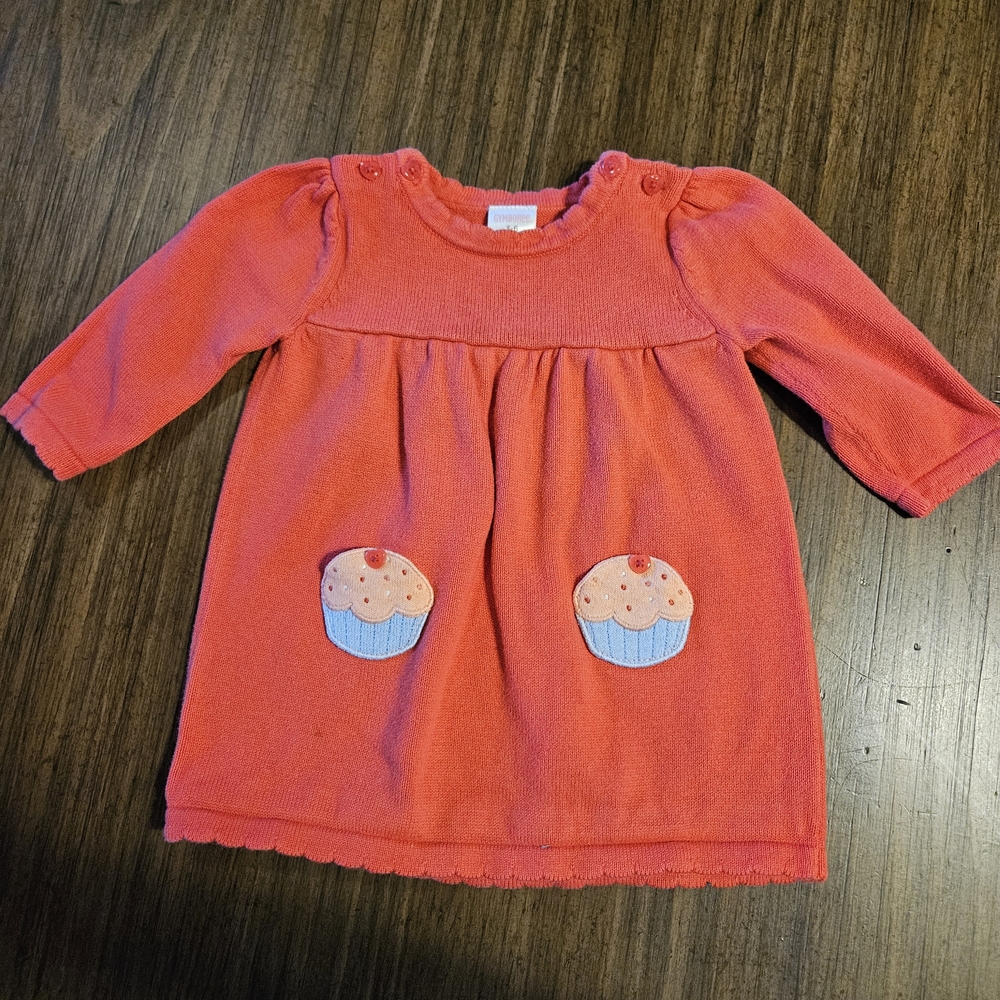 Gymboree Coral Cupcake Dress 3-6 months